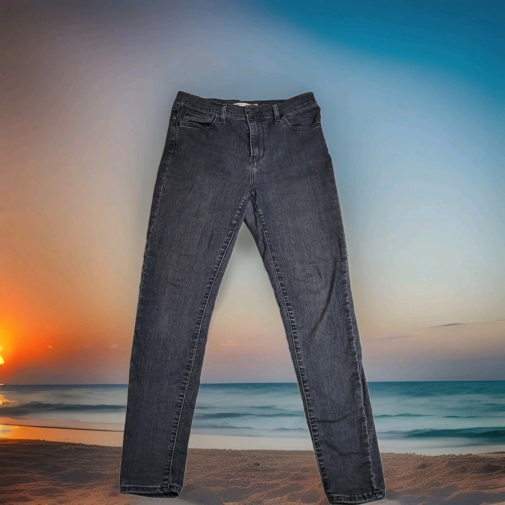 👖Levi's 720‎ Jeans Womens 28 Black High Rise Super Skinny 28x30 Stretch